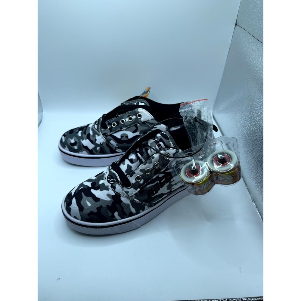 Heelys Pro 20 Print Kids 5 Sneaker Charcoal Gray Camouflage Skateboard Shoes